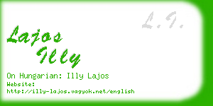 lajos illy business card